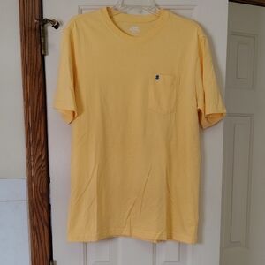 Classic Yellow Izod Saltwater Crew Neck T-Shirt